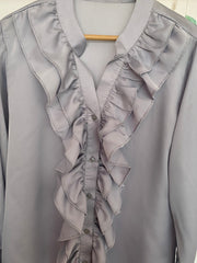 Grey satin shirt