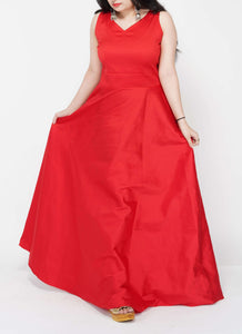 Red Royal Silk Gown