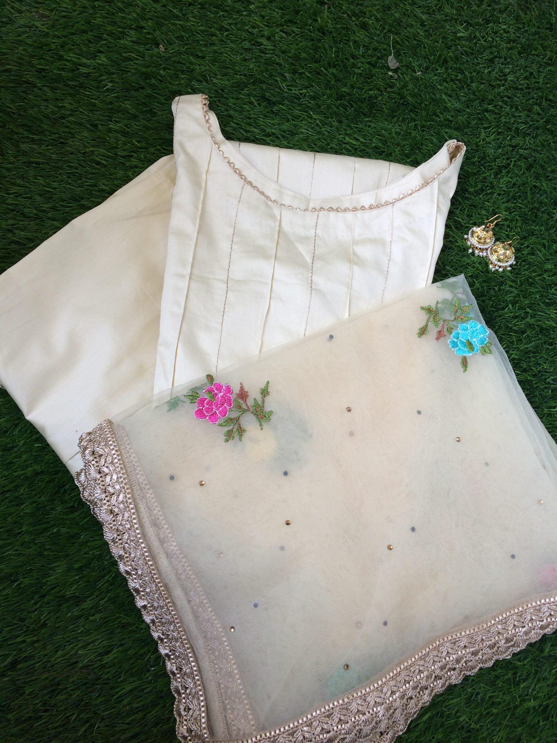 Almond Cotton Suit Set