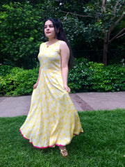 Yellow Printed Dress