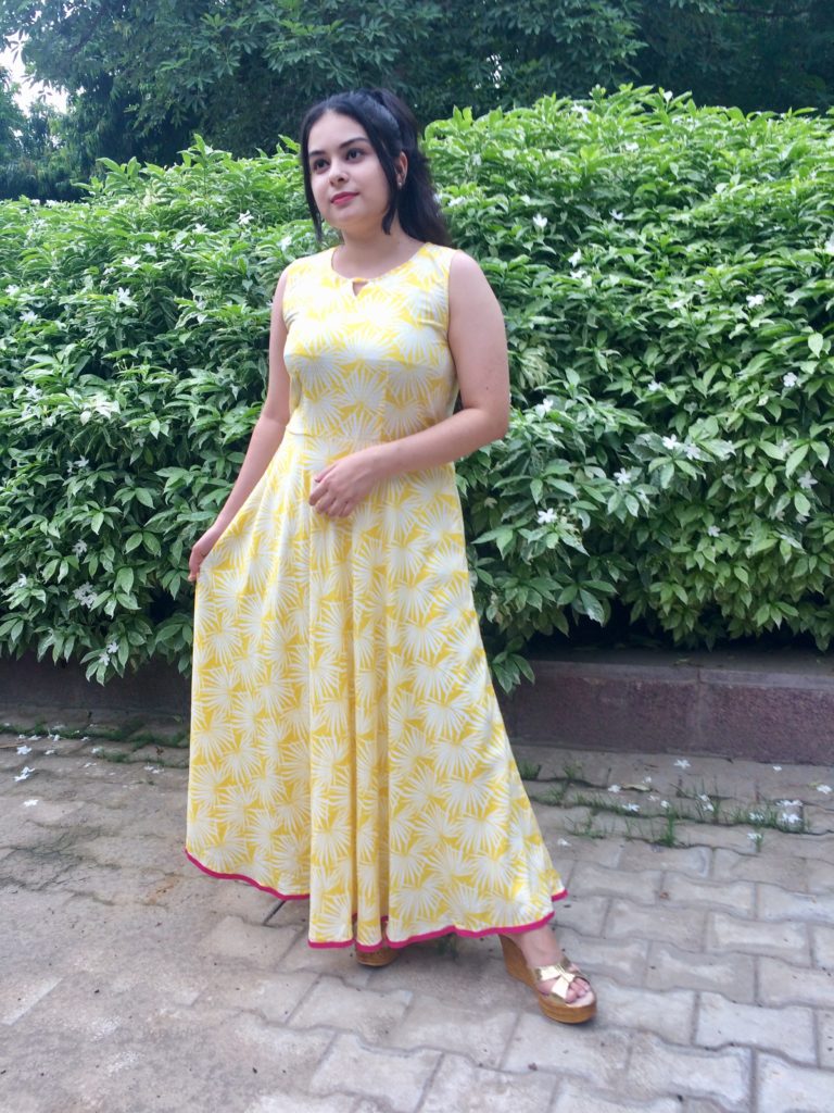 Yellow Printed Dress