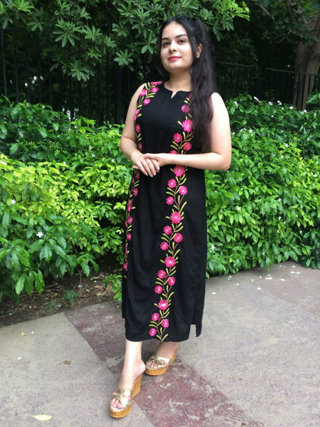 Black Rayon Dress