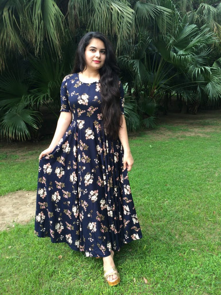 Blue Rayon Dress