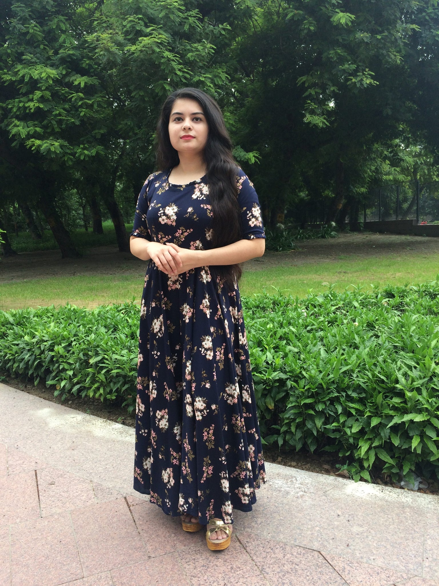 Blue Rayon Dress
