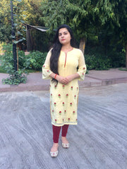 Butter Yellow Kurti