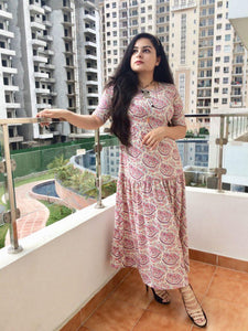 Printed Satin Dress