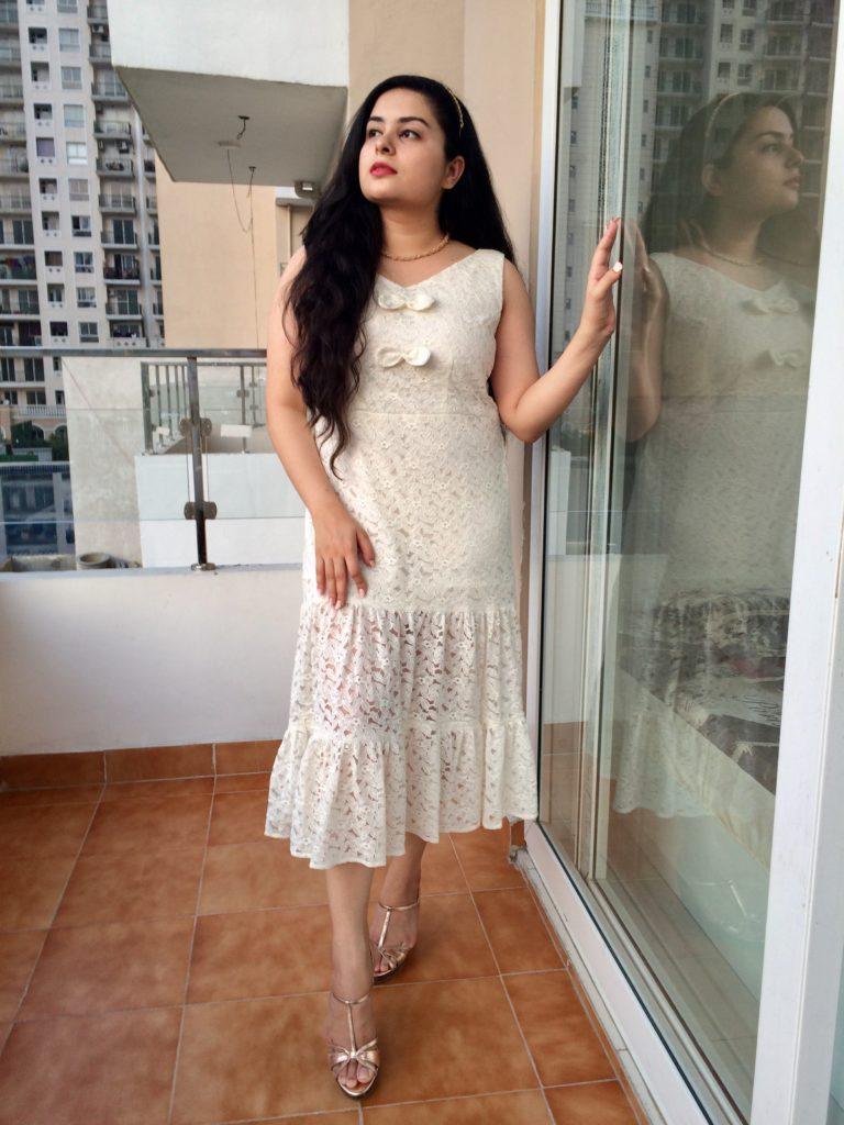 Offwhite Flare Dress