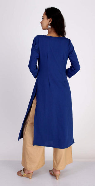 Blue Straight Kurti