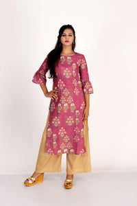 Cotton Silk Straight Kurti