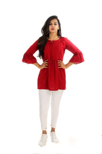 Maroon Rayon Top