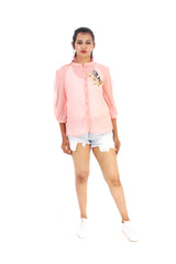 Pink Georgette Shirt