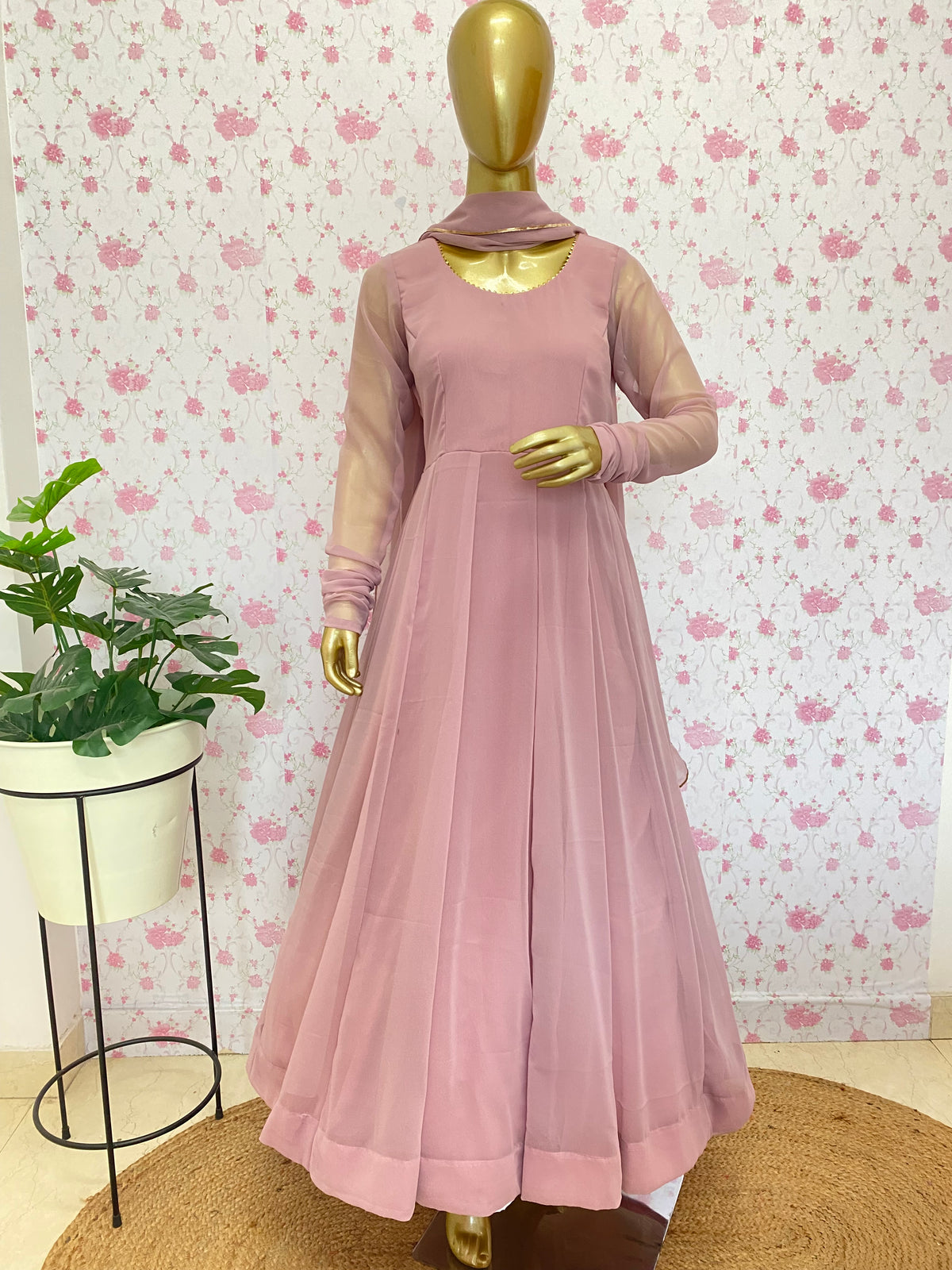 Orchid solid anarkali - kasumi.in