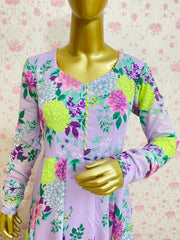 Lilac georgette dress - kasumi.in