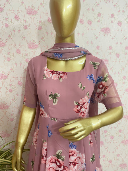 Mauve printed dress