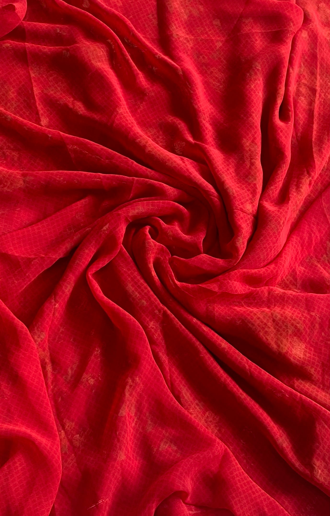 Floral red georgette saree - kasumi.in