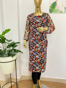 Black georgette kurti