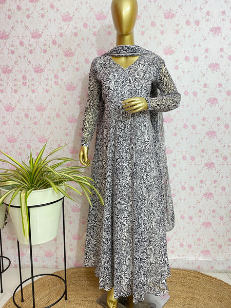 Printed chiffon dress