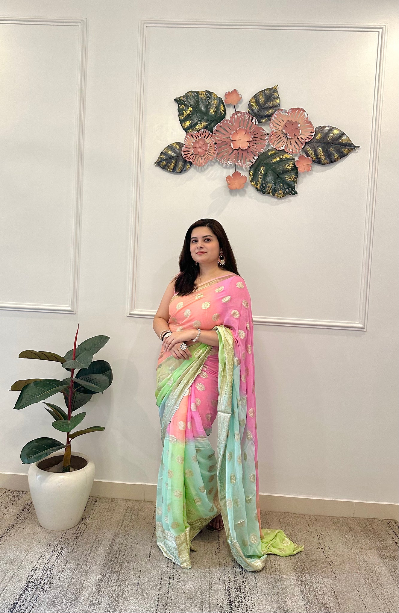 Unicorn georgette saree