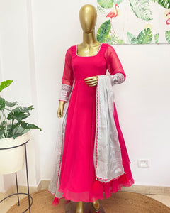 Pink georgette dress