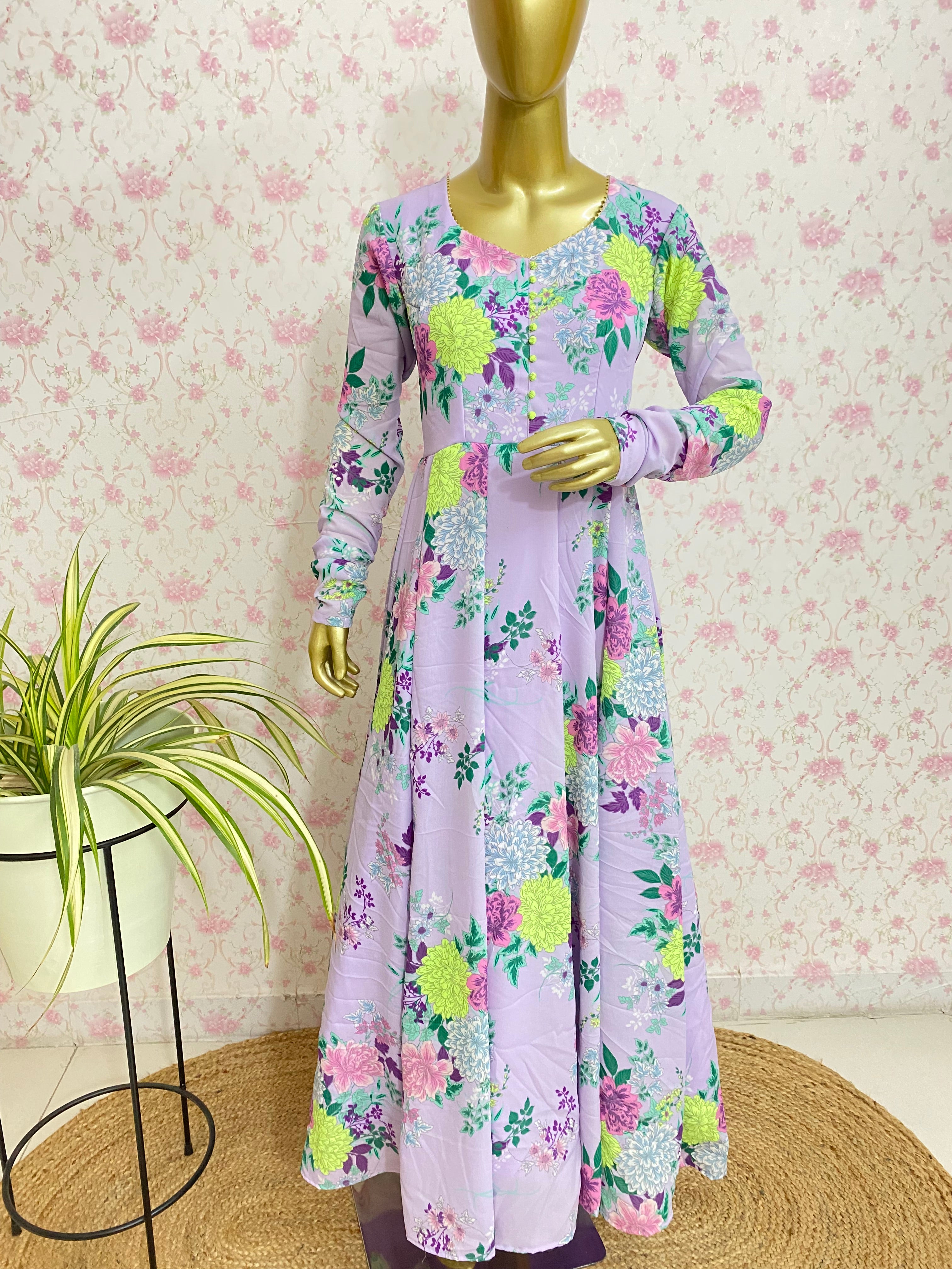 Lilac georgette dress - kasumi.in