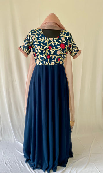 Embroidered gown