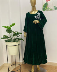 Green velvet anarkali - kasumi.in