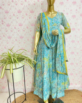 Printed chiffon anarkali