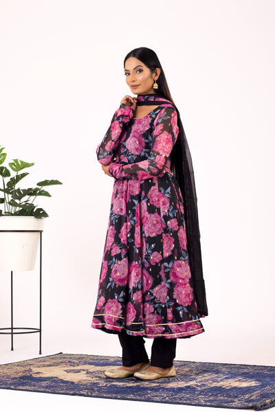 Floral zari suit set