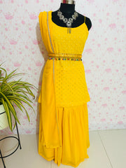 Yellow georgette suit set - kasumi.in