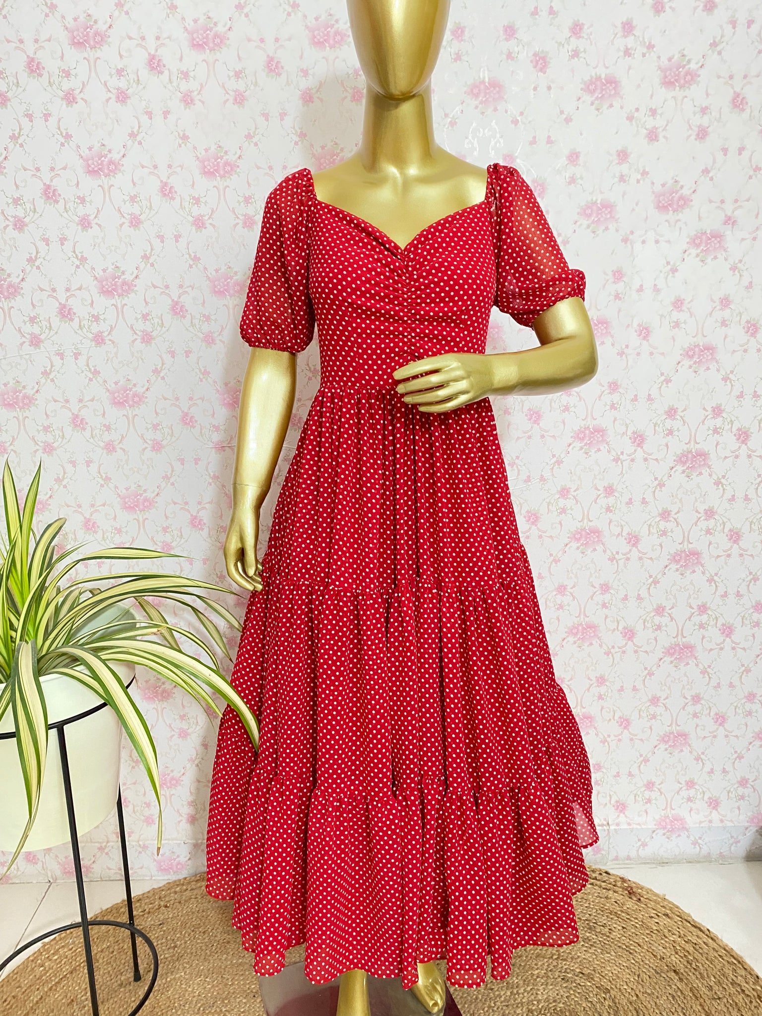 Red polka dress