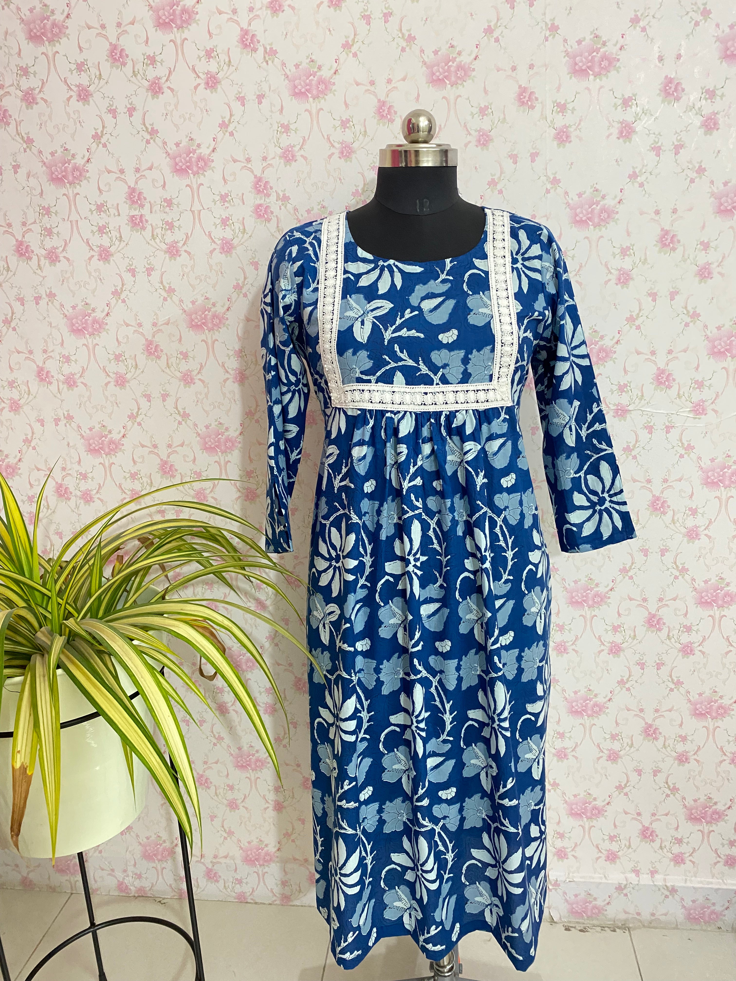 Blue cotton tunic - kasumi.in