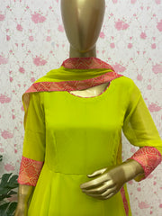 Parrot green anarkali - kasumi.in