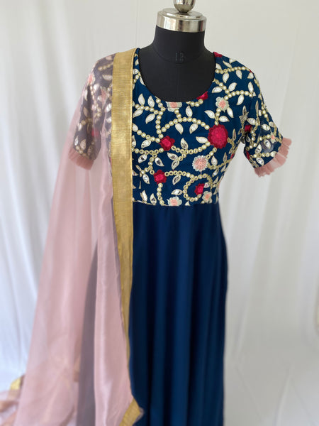 Embroidered gown