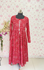 Red cotton dress - kasumi.in
