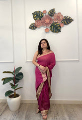 Wine shaded georgette saree - kasumi.in