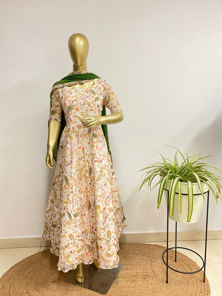 Cream chiffon set