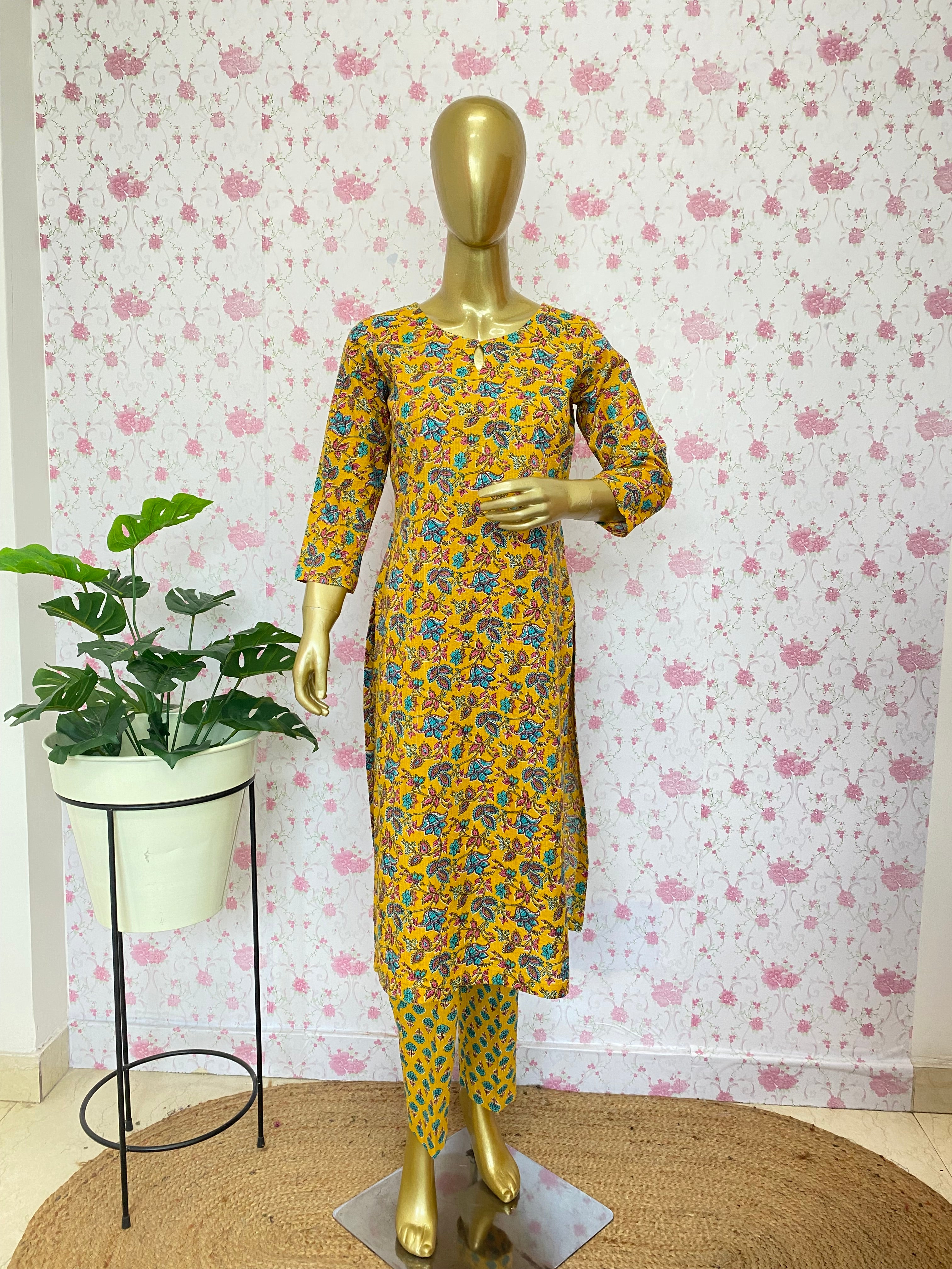 Yellow cotton set - kasumi.in