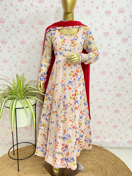 Floral chiffon dress