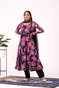 Floral zari suit set