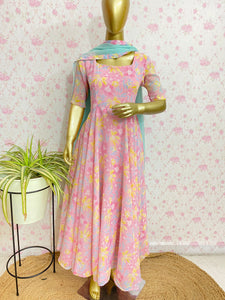 Pink georgette dress